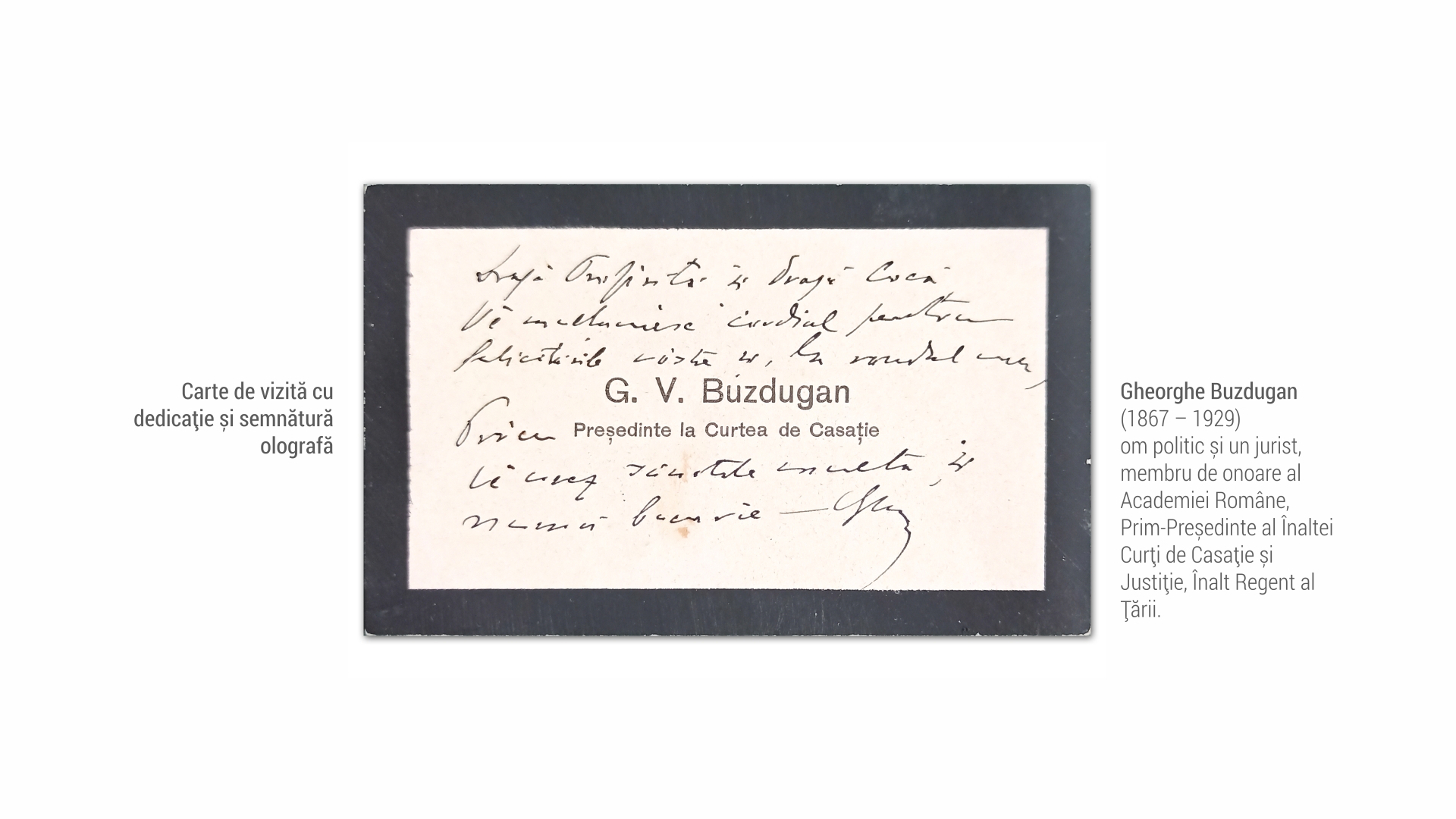 1867 Gheorghe Buzdugan - carte de vizita
